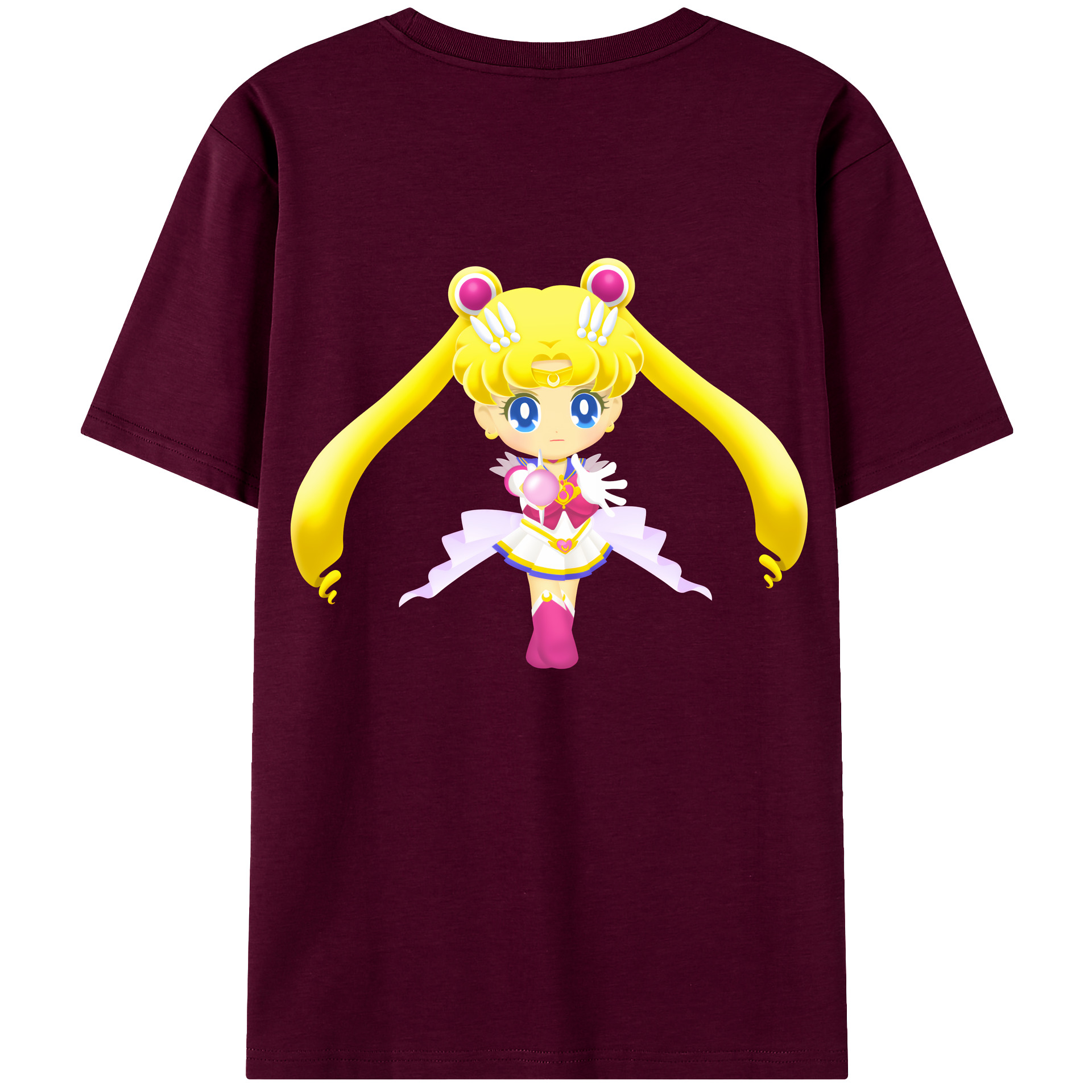 （画像用） 美少女戦士セーラームーン 月野 うさぎ つきの うさぎ Sailor Moon Tsukino Usagi レディース半袖Tシャツ(バックプリント)
